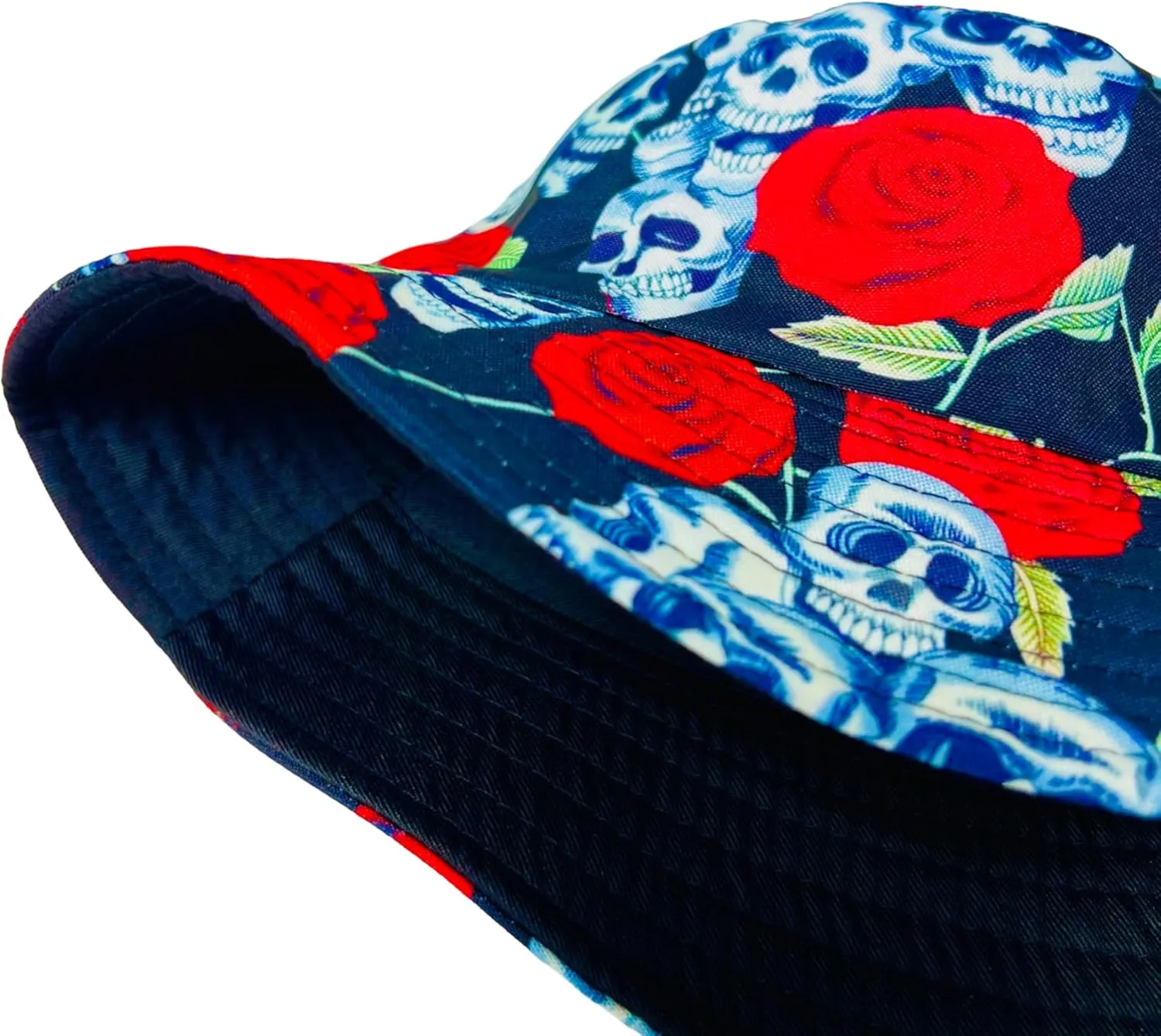 Unisex Bucket Hat Reversible Double-Side-Wear Packable for Travel, Outdoors, and Beach