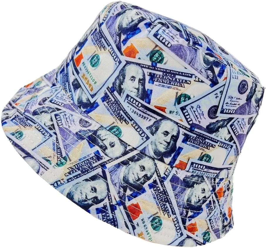 Unisex Bucket Hat Reversible Double-Side-Wear Packable for Travel, Outdoors, and Beach