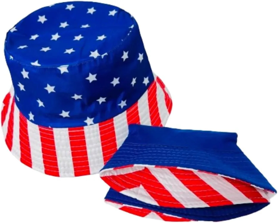 Unisex Bucket Hat Reversible Double-Side-Wear Packable for Travel, Outdoors, and Beach