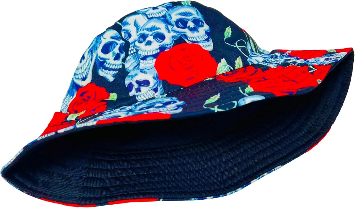 Unisex Bucket Hat Reversible Double-Side-Wear Packable for Travel, Outdoors, and Beach