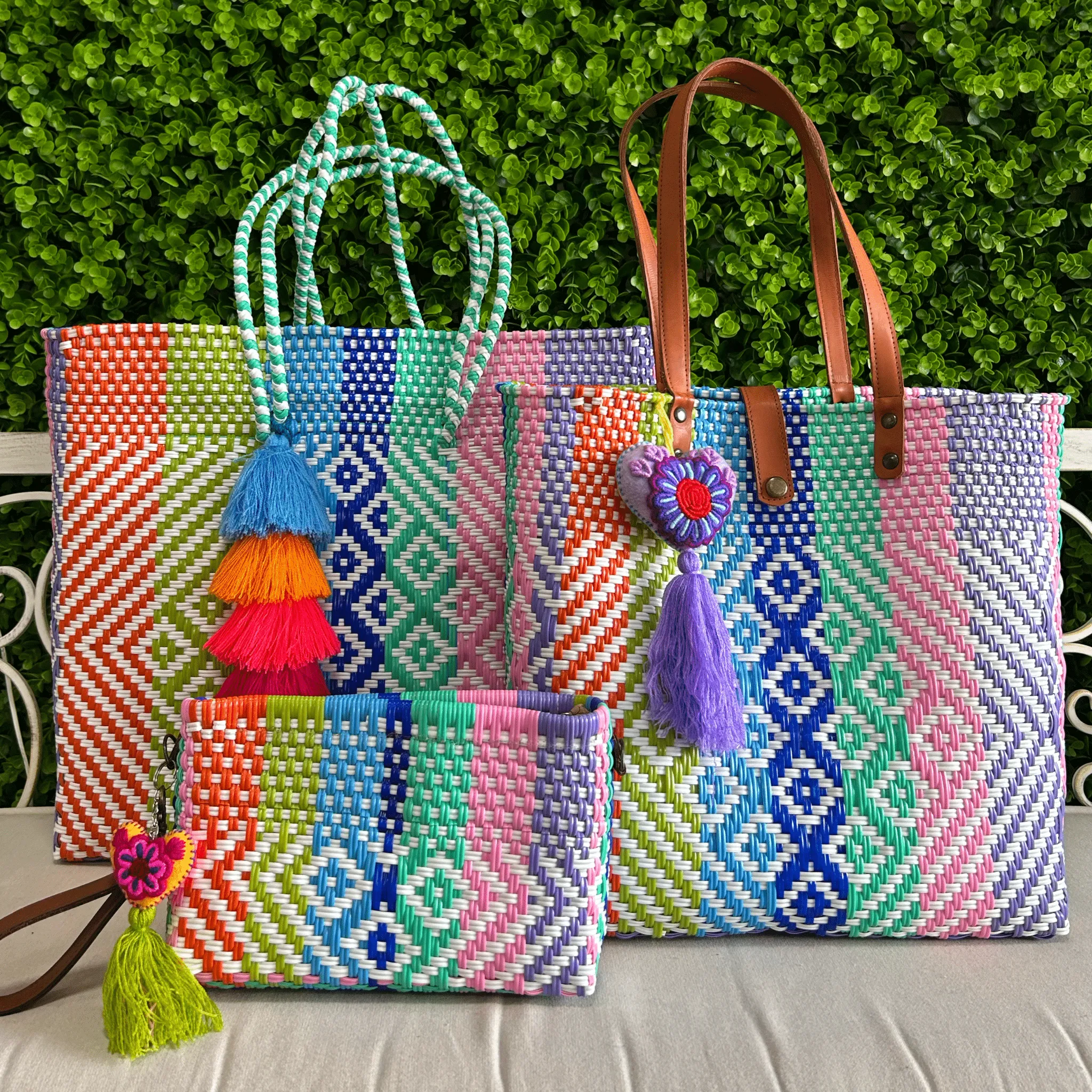 Upcycled Handwoven Handbags - April BUNDLE