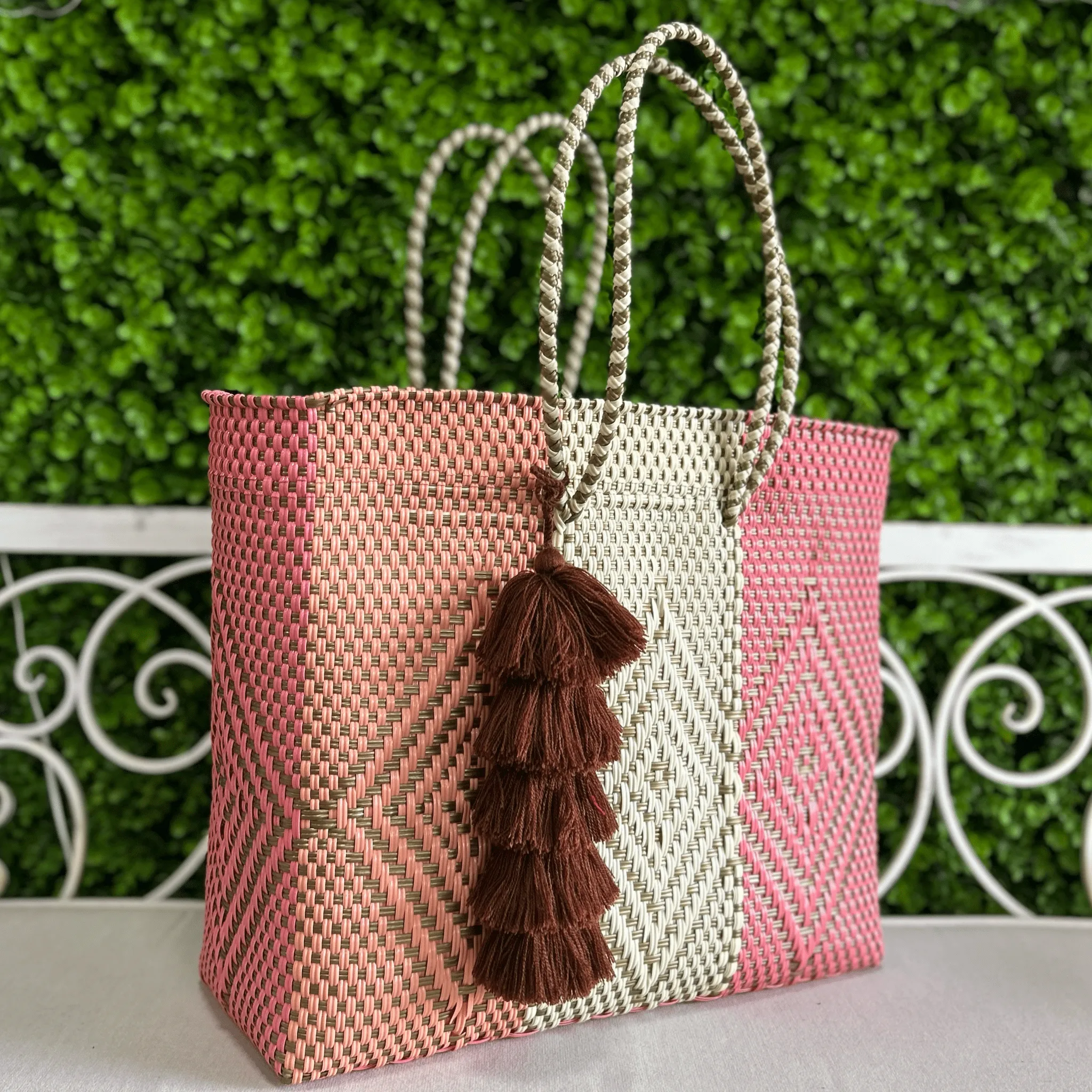 Upcycled Handwoven Handbags - Golden Rose BUNDLE