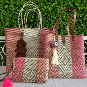 Upcycled Handwoven Handbags - Golden Rose BUNDLE