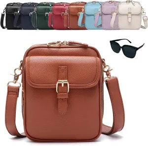 Urvashi Crossbody Leather Bag,Urvashi Crossbody Bag,Anti Theft Shoulder Bags,Large Capacity with 10 Card Slots