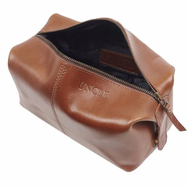 Usher Leather Wash Bag