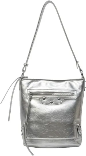 Vegan Leather Hobo & Crossbody Shoulder Bag for Womens Bucket Handbag Featuring a Zipper Top Handle Tote Design