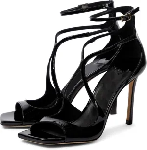 Vertundy Women's Stiletto Heeled Sandals - Ankle Strap Square Toe High Stiletto Heels Strappy Dress Shoes for Lady Party Dressy Summer Sexy
