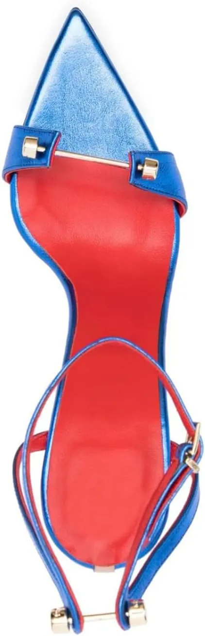 Vertundy Women's Stilettos High-Heeled Sandals - Ankle Buckle Strap Pointed Toe Fashion Sexy Dress Sandals for Ladies
