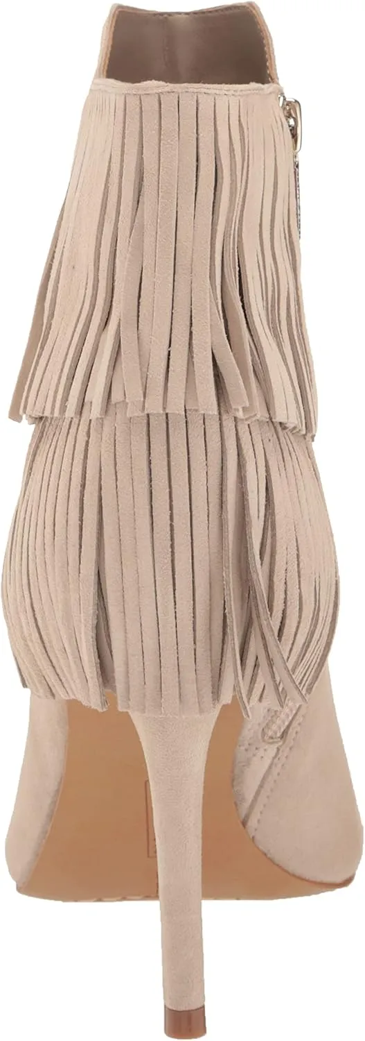 Vince Camuto Women's Footwear Amenala Fringe Peep Toe Bootie Ankle Boot