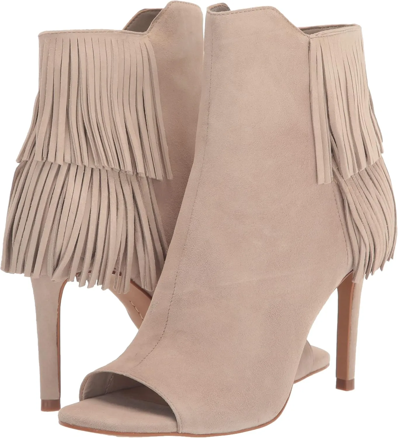 Vince Camuto Women's Footwear Amenala Fringe Peep Toe Bootie Ankle Boot