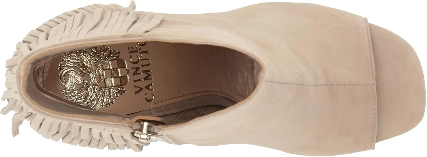 Vince Camuto Women's Footwear Amenala Fringe Peep Toe Bootie Ankle Boot