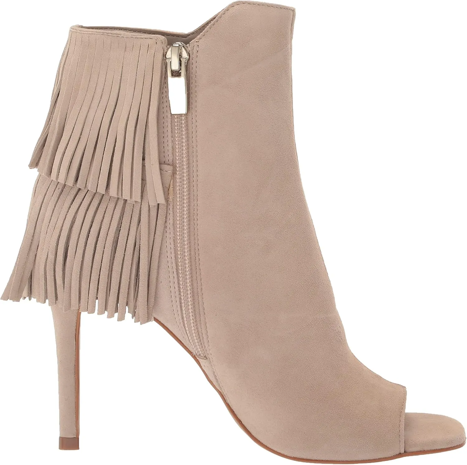 Vince Camuto Women's Footwear Amenala Fringe Peep Toe Bootie Ankle Boot