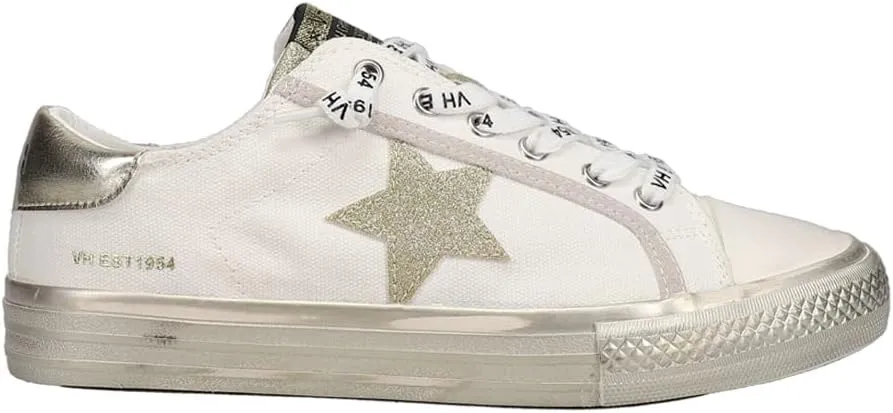 Vintage Havana Womens Alive Metallic Glitter Slip On Sneakers Shoes Casual - Gold