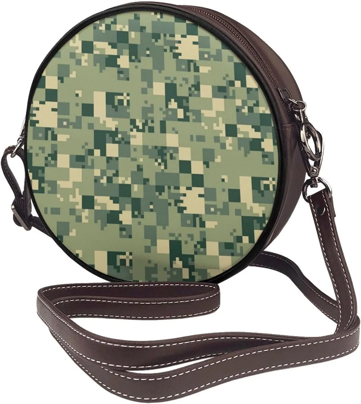 Vintage Shoulder Bag Crossbody Handbag, Small PU Leather Shoulder Bag, Circle Handbag for Women