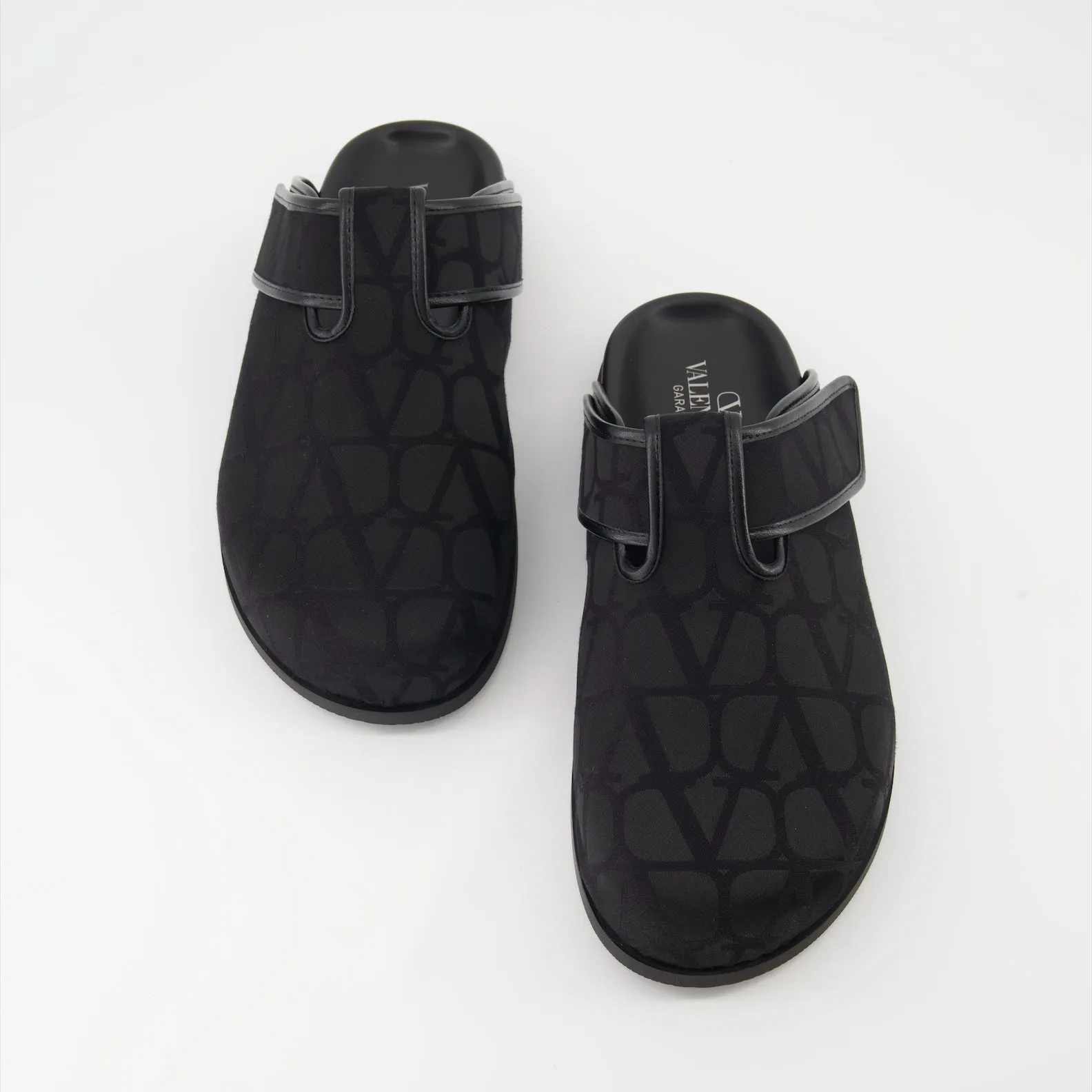 VLogo Monogrammed Canvas Sabots