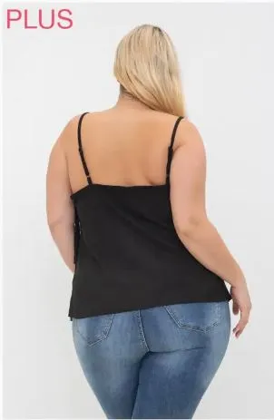Vocal Tiered Fringe Suede Camisole