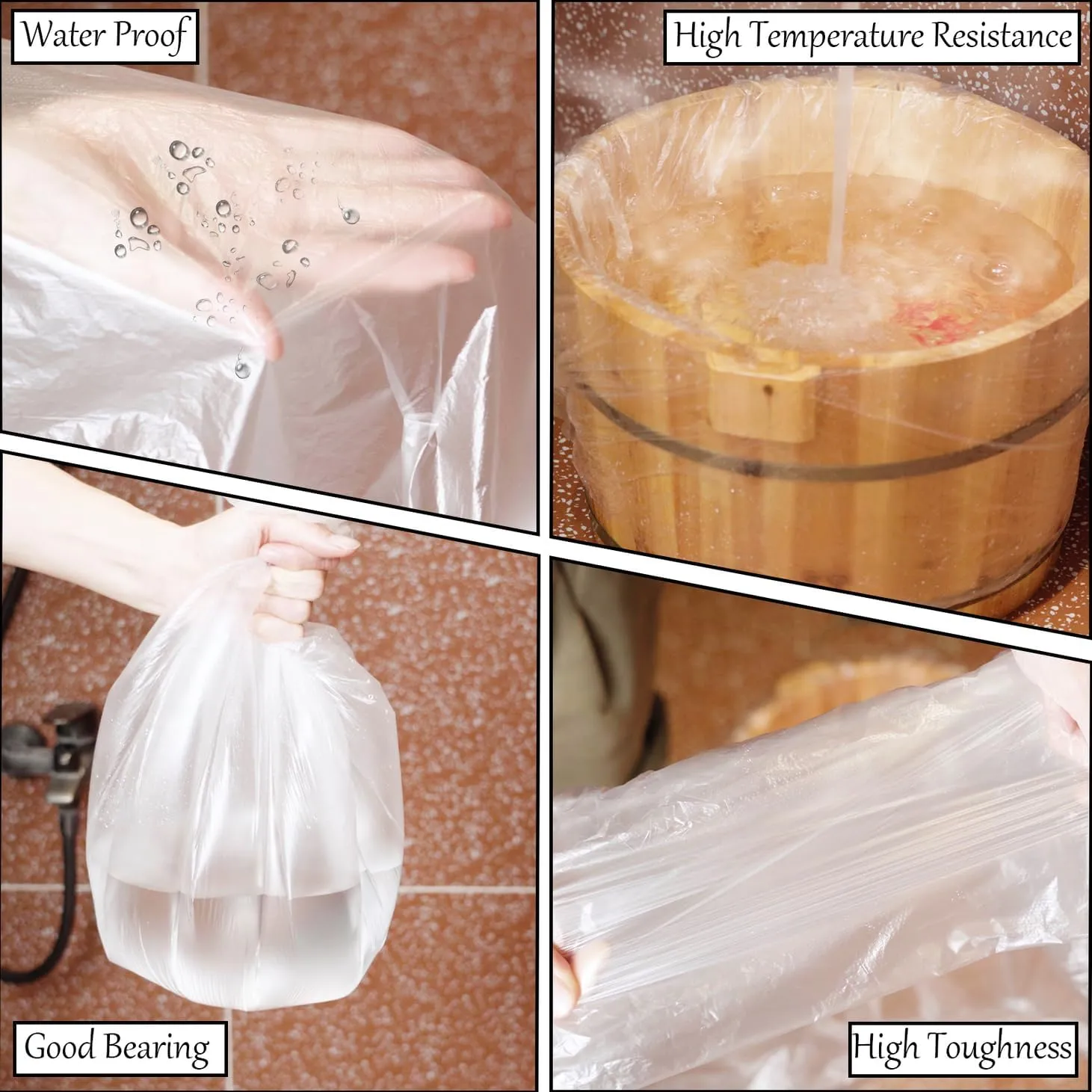 VOCHIC 240 Pcs Pedicure Liners Disposable, 25.5 x 29.5 inches Pedicure Bowl Liners Disposable, Plastic Pedicure Liners, Thickened Foot Bath Liners For Foot Tub, Massage Basins In Homes, SPA, Hotels