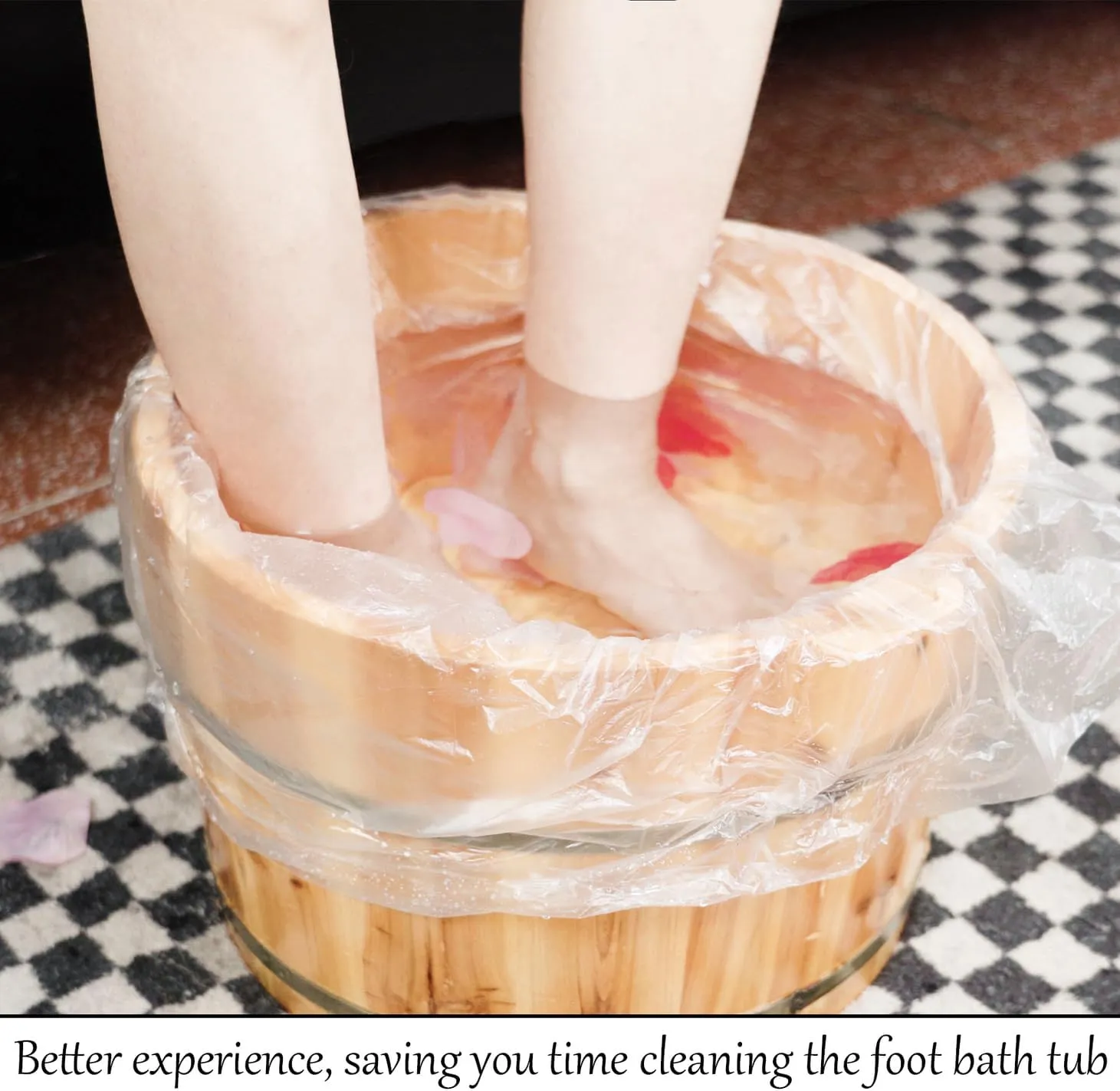 VOCHIC 240 Pcs Pedicure Liners Disposable, 25.5 x 29.5 inches Pedicure Bowl Liners Disposable, Plastic Pedicure Liners, Thickened Foot Bath Liners For Foot Tub, Massage Basins In Homes, SPA, Hotels