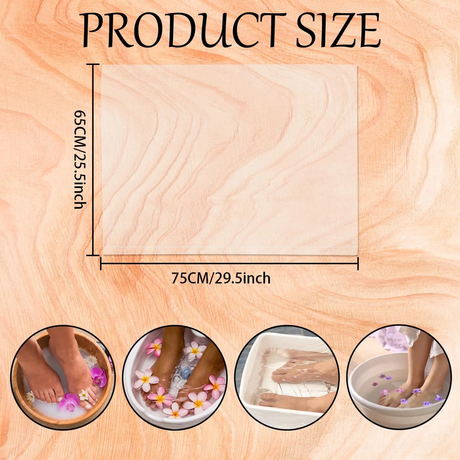 VOCHIC 240 Pcs Pedicure Liners Disposable, 25.5 x 29.5 inches Pedicure Bowl Liners Disposable, Plastic Pedicure Liners, Thickened Foot Bath Liners For Foot Tub, Massage Basins In Homes, SPA, Hotels