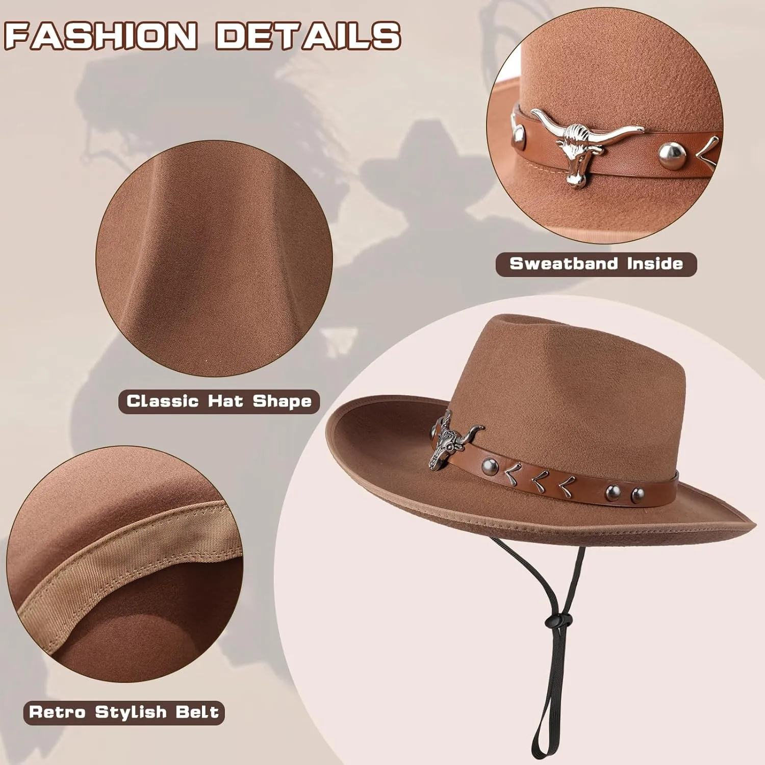 Western Outfits for Women Cowgirl Tassel Sleeveless Vest Cowboy Hat and Paisley Bandana