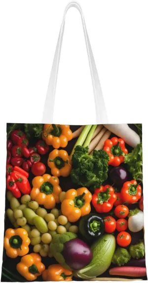 White Blue Daisy Canvas Tote Bags For Women Handbag Tote Purse,Canvas Crossbody Bag For Office, Travel, School