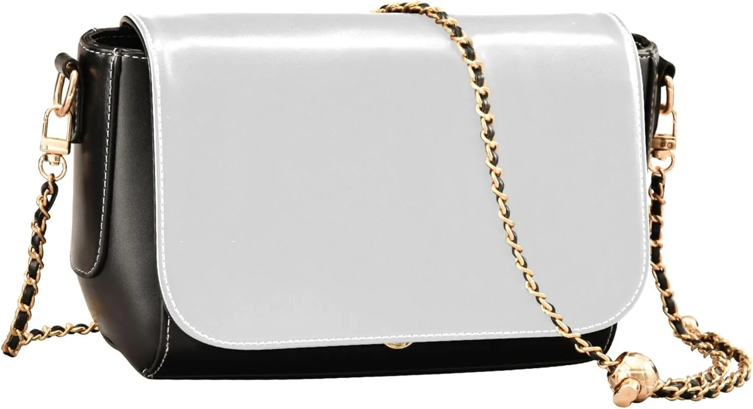 White Smoke Crossbody Bags for Women PU Leather Purse Handbag