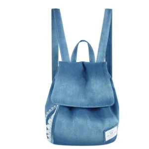 women backpacks female jeans lace shoulder retro bag denim satchel women's bag canvas school bag rucksack