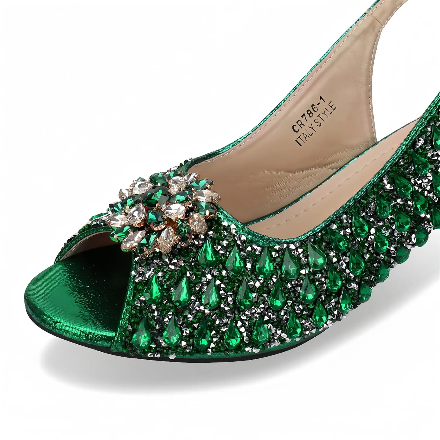 Women Shoes and Bag Set for Evening Party Wedding Italian Style High Heels African Decorated with Rhinestone