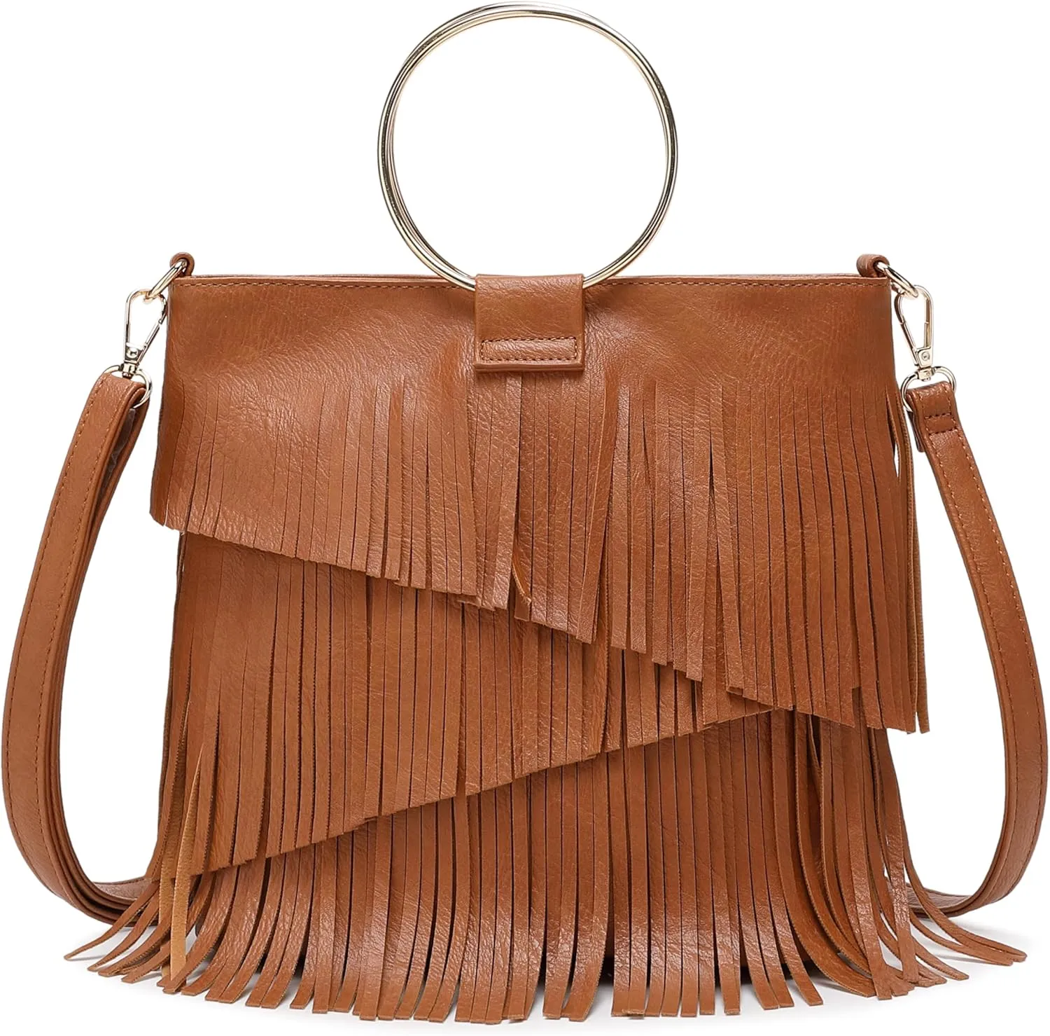 Women's Boho Western Fringe Bracelet Crossbody Purse