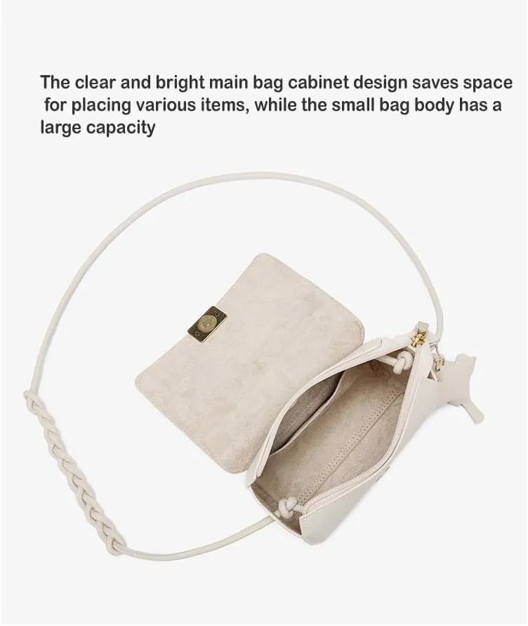 Women's Crossbody Handbag with Metallic Accent, Charm