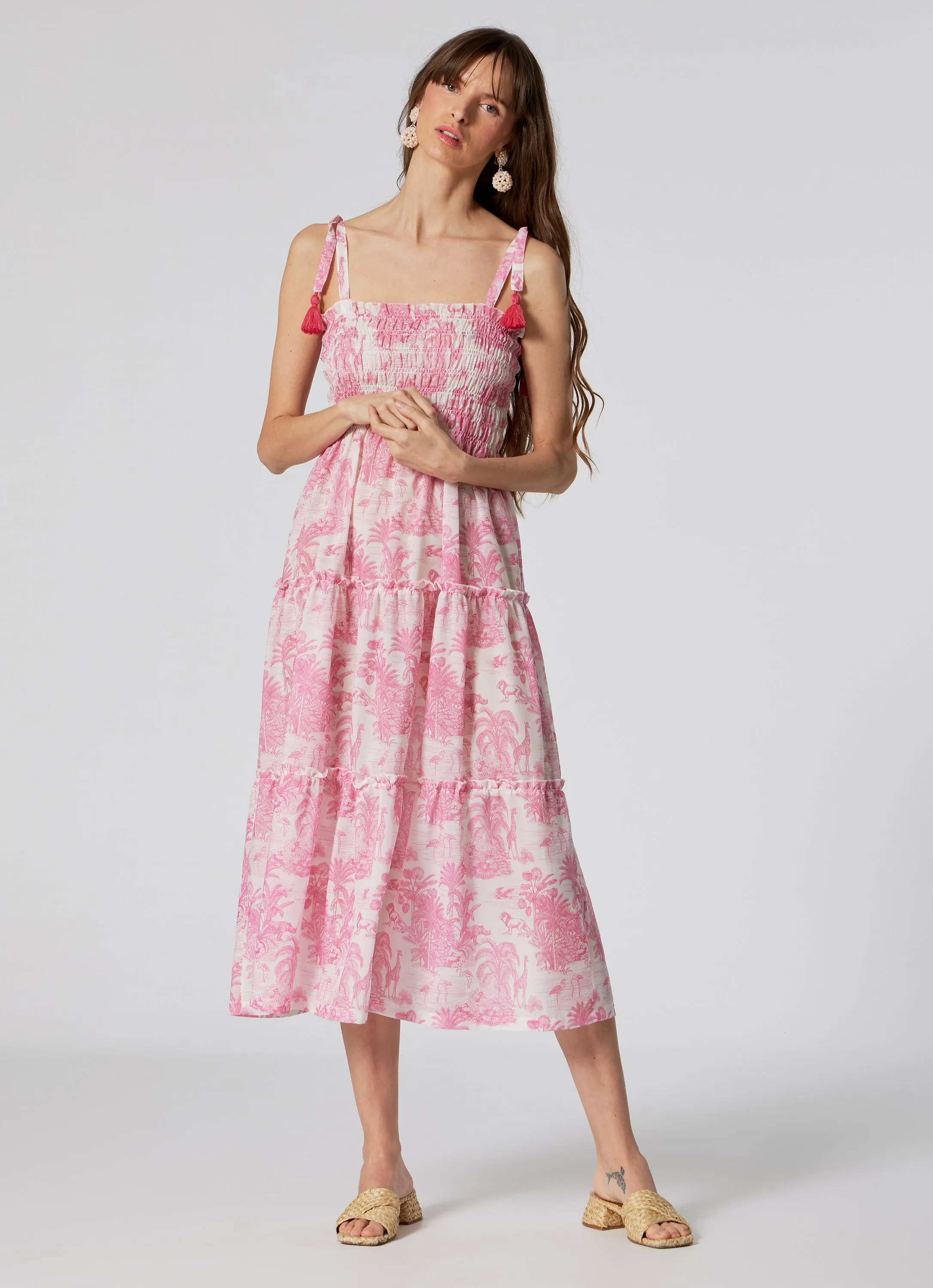 WOMEN'S DRESS JUNGLE PINK