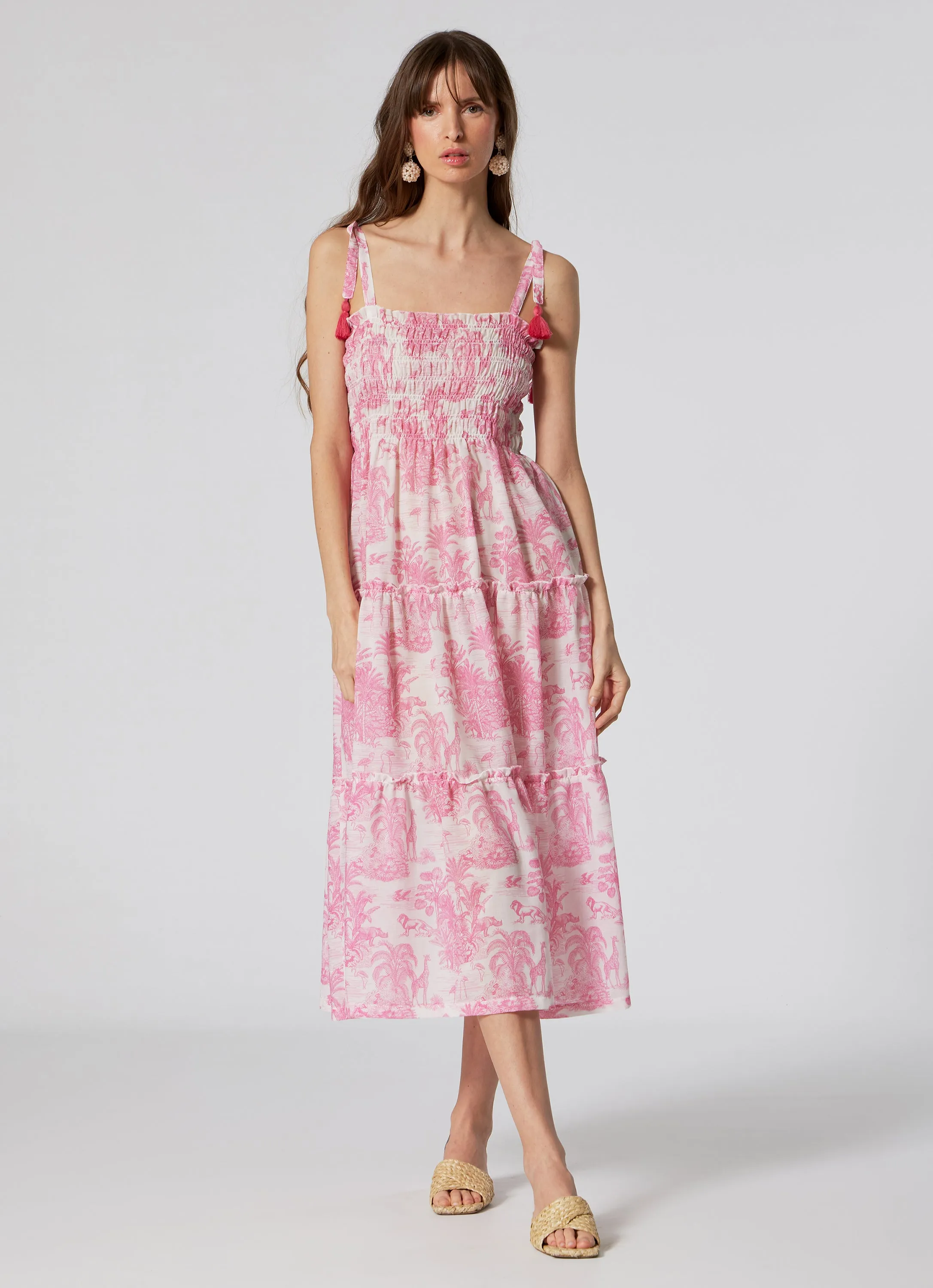 WOMEN'S DRESS JUNGLE PINK