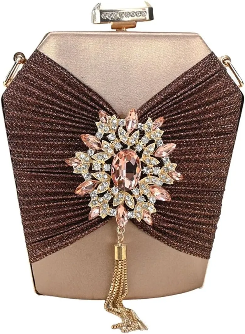 Women’s Elegant Crystal Embellished Wedding Shoes and Clutch Set Luxury Heels for Formal Dinners and Receptions