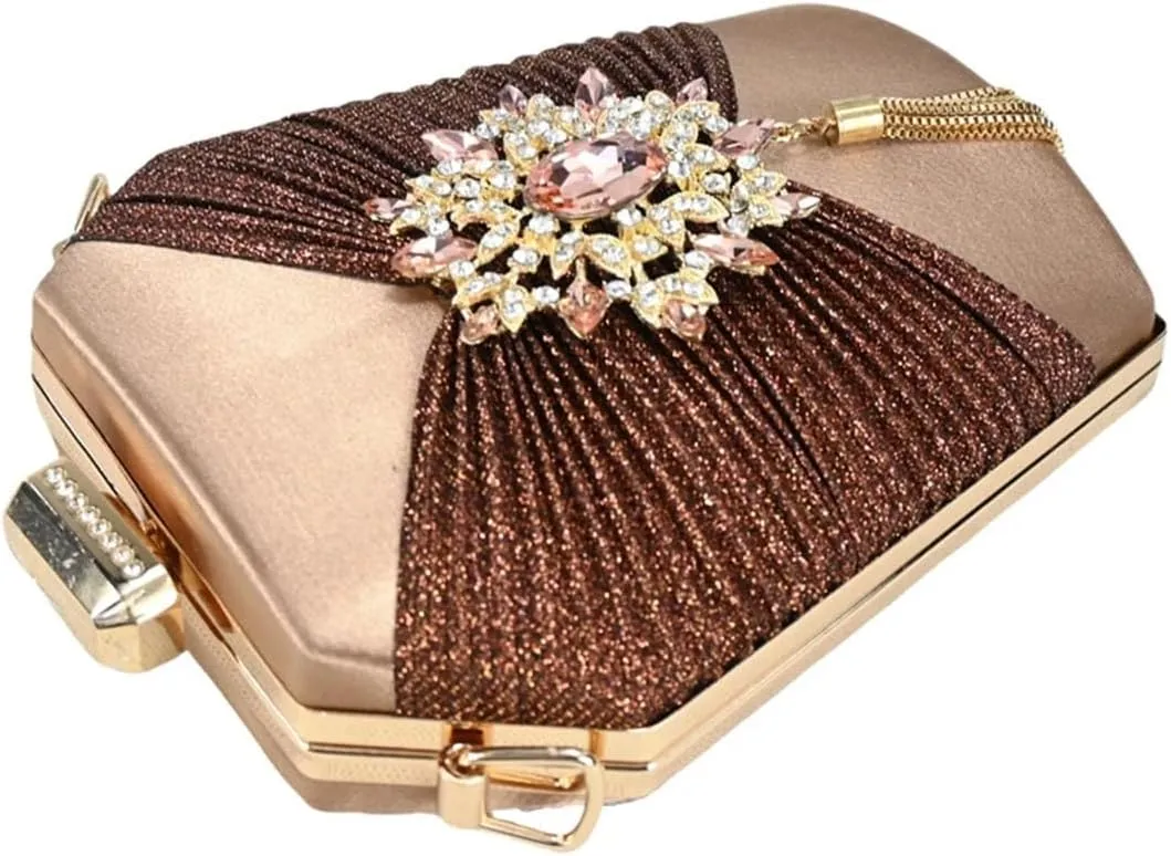 Women’s Elegant Crystal Embellished Wedding Shoes and Clutch Set Luxury Heels for Formal Dinners and Receptions
