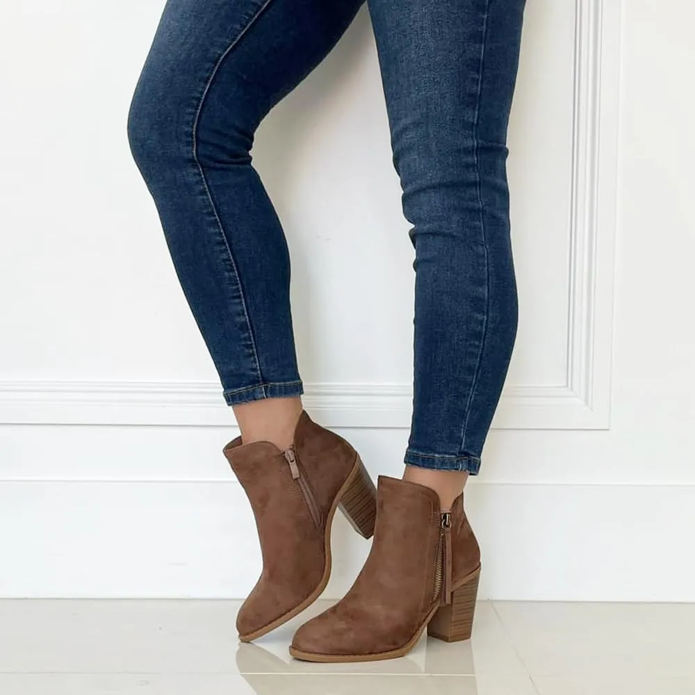 Women's Fashion Suede Booties