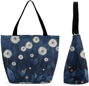 Women's Handbags Dandelions Print Shopping Bag Leather Tote Bag Satchel Bags