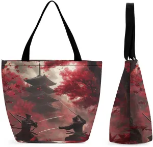 Women's Handbags Japan Style Landscape Shopping Bag Leather Tote Bag Satchel Bags