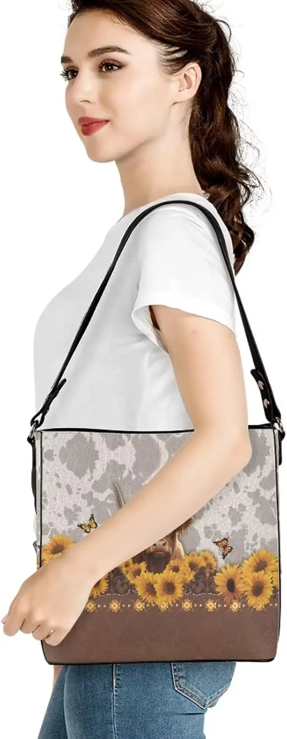 Womens Hobo Handbags PU Leather Tote Handbag Large Capacity Bucket Bags