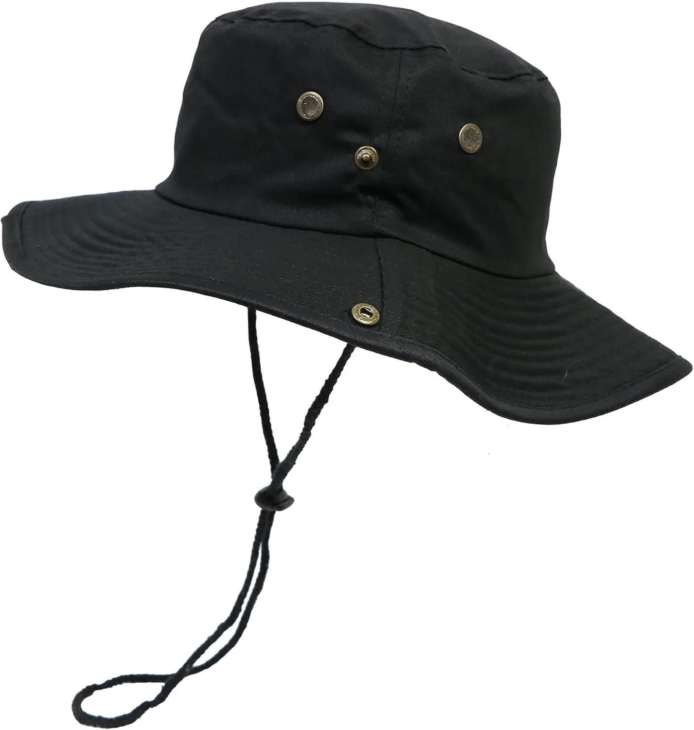 Womens Mens Sun Hat Wide Brim UV-Protection Bucket Fishing Safari Boonie Hat for Summer(Size:L)