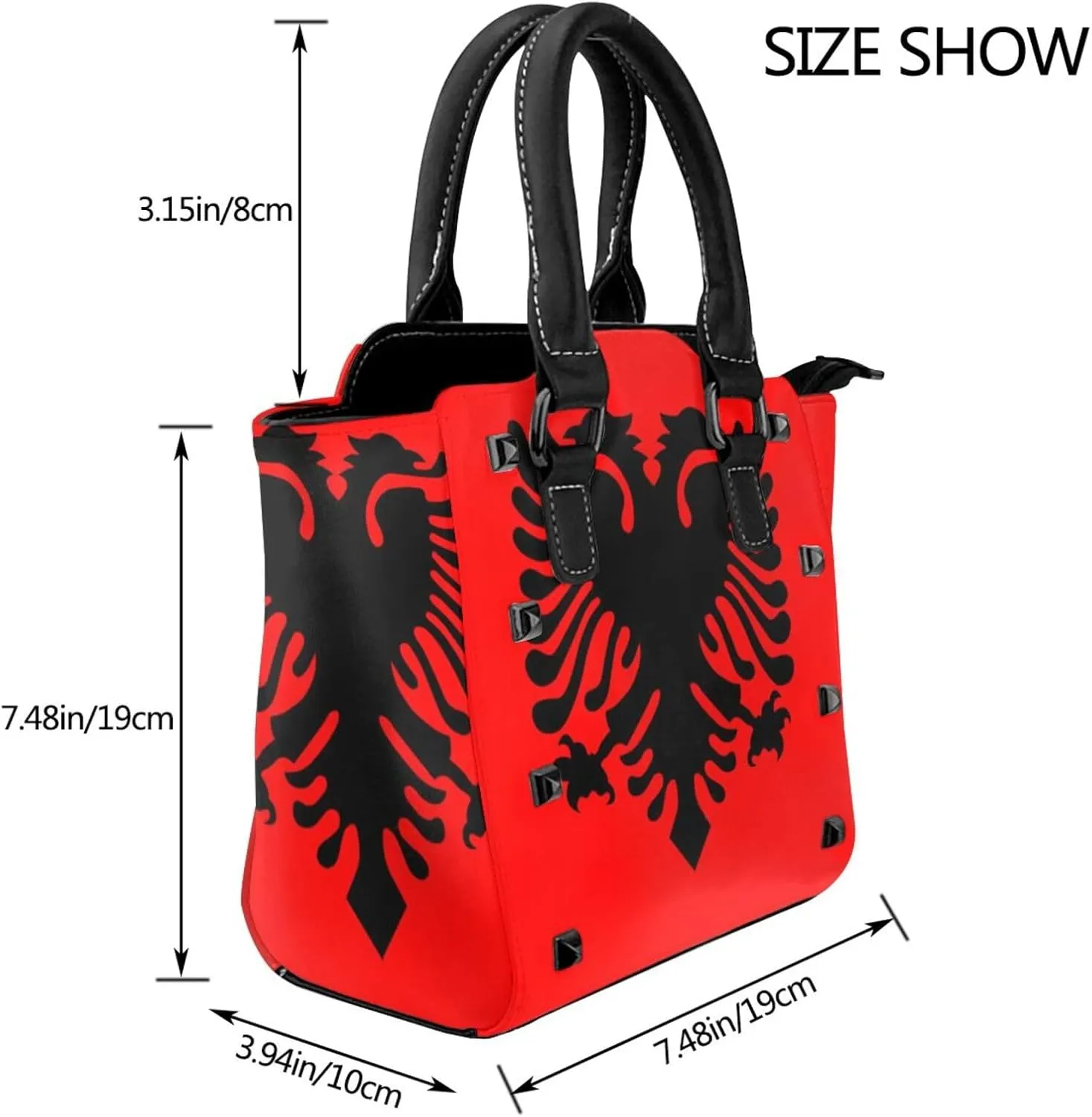 Womens Studded Tote Handbags Top Casual Shoulder Bags Satchel Purse