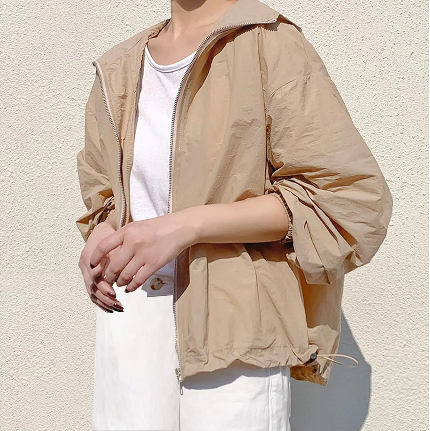 Women's UPF 50  Sun Protection UV Jacket Long Sleeve Full Zip Lightweight Jackets Athletic Workout Hoodie Outdoor