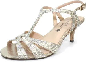 Womens/Ladies Francie Wide Sandals (7) (Gold)