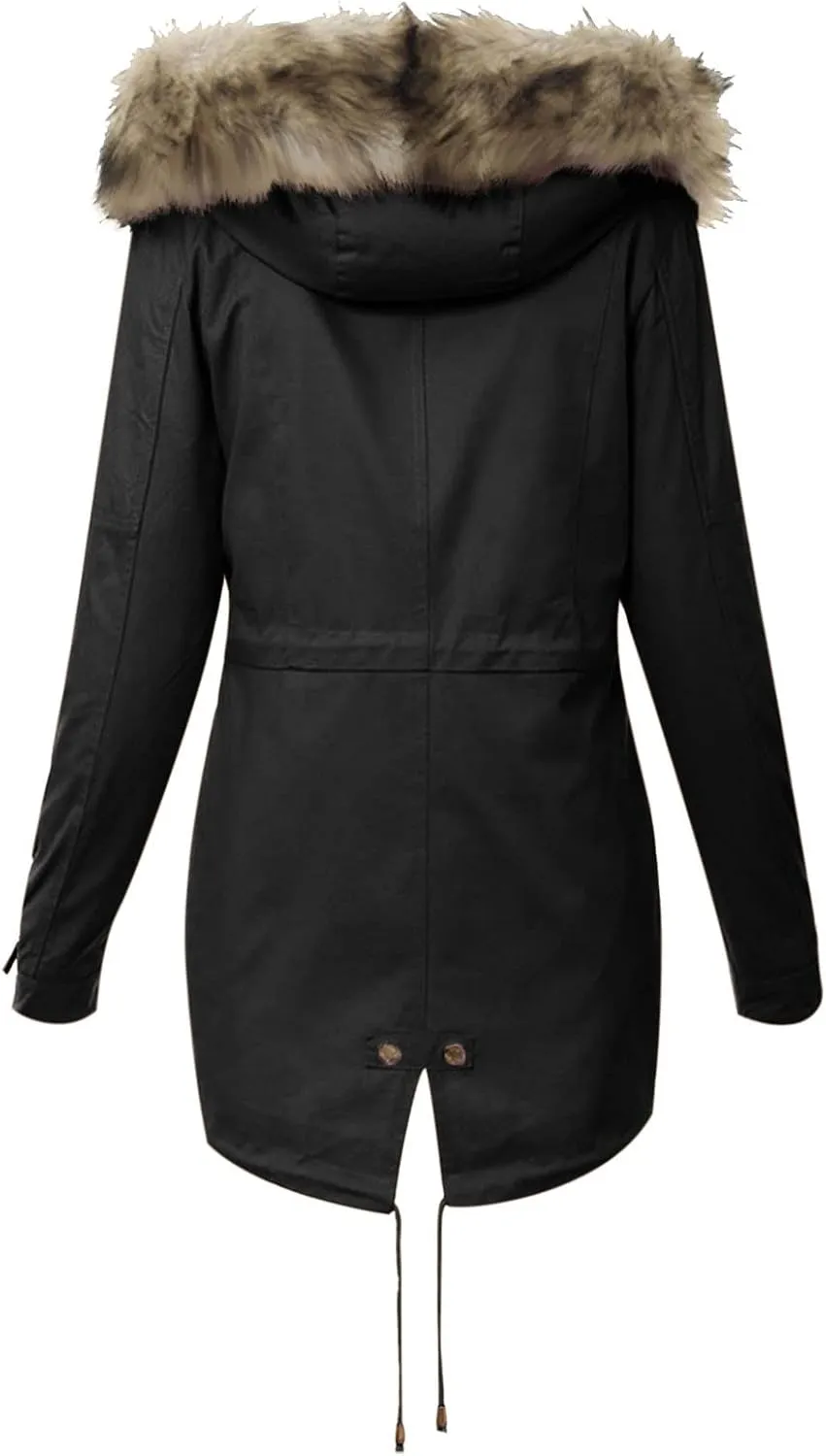 XUNRYAN Winter Coats for Women Warm Sherpa Fleece Jacket Weighted Parka Thick Ski Coat Slim Fit Mountain Windbreaker Outwear