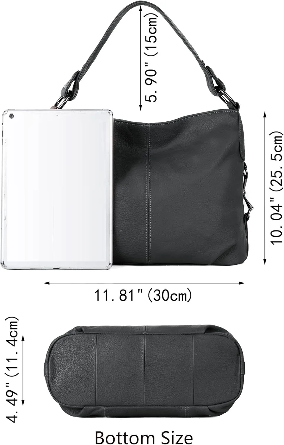 YALUXE Genuine Leather Shoulder Bags Stylish Hobo Handbags Purses Crossbody Bags for Women
