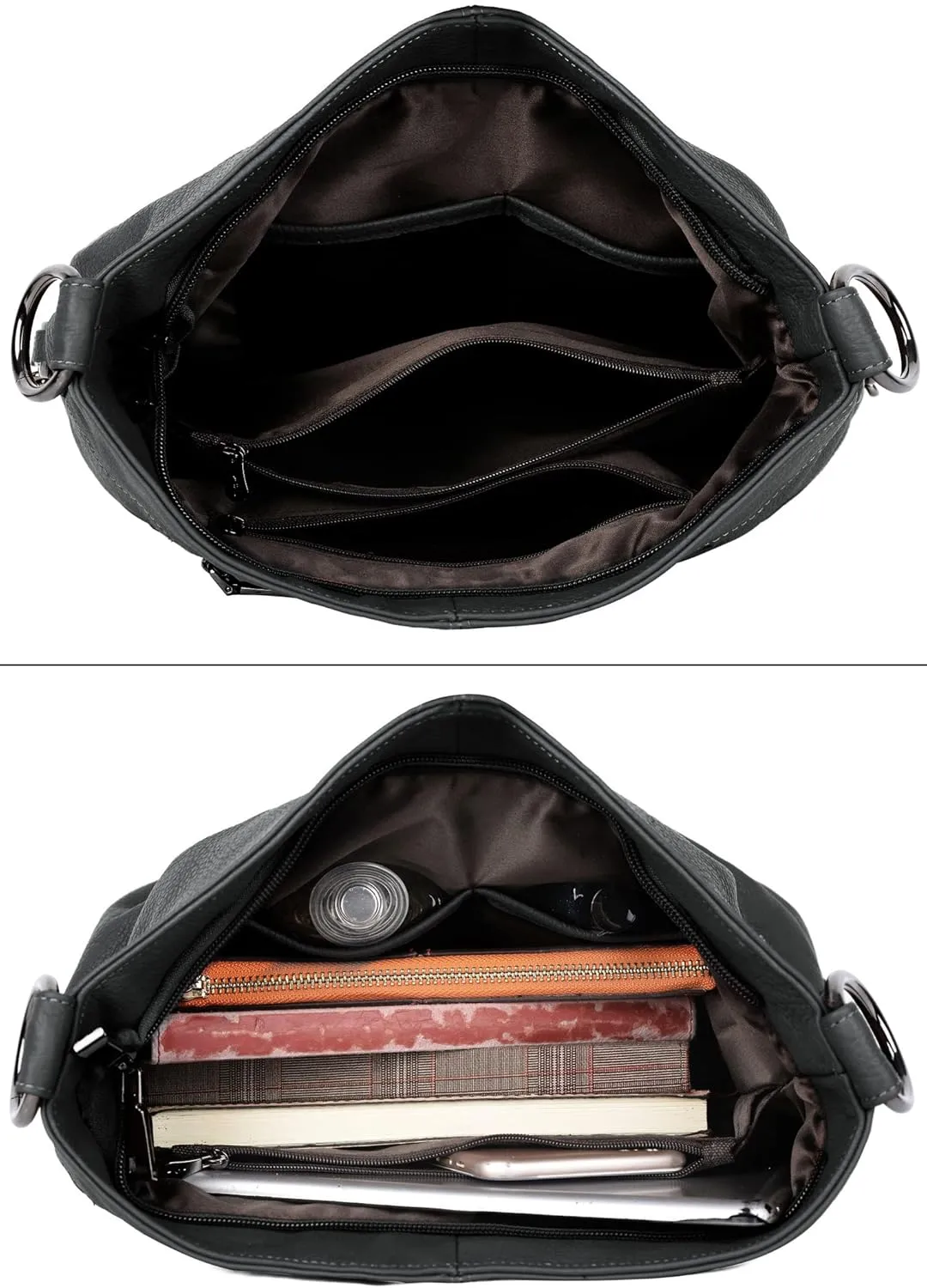 YALUXE Genuine Leather Shoulder Bags Stylish Hobo Handbags Purses Crossbody Bags for Women