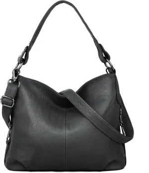 YALUXE Genuine Leather Shoulder Bags Stylish Hobo Handbags Purses Crossbody Bags for Women