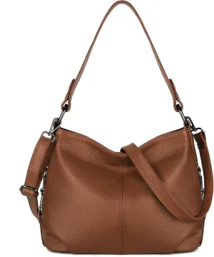 YALUXE Genuine Leather Shoulder Bags Stylish Hobo Handbags Purses Crossbody Bags for Women