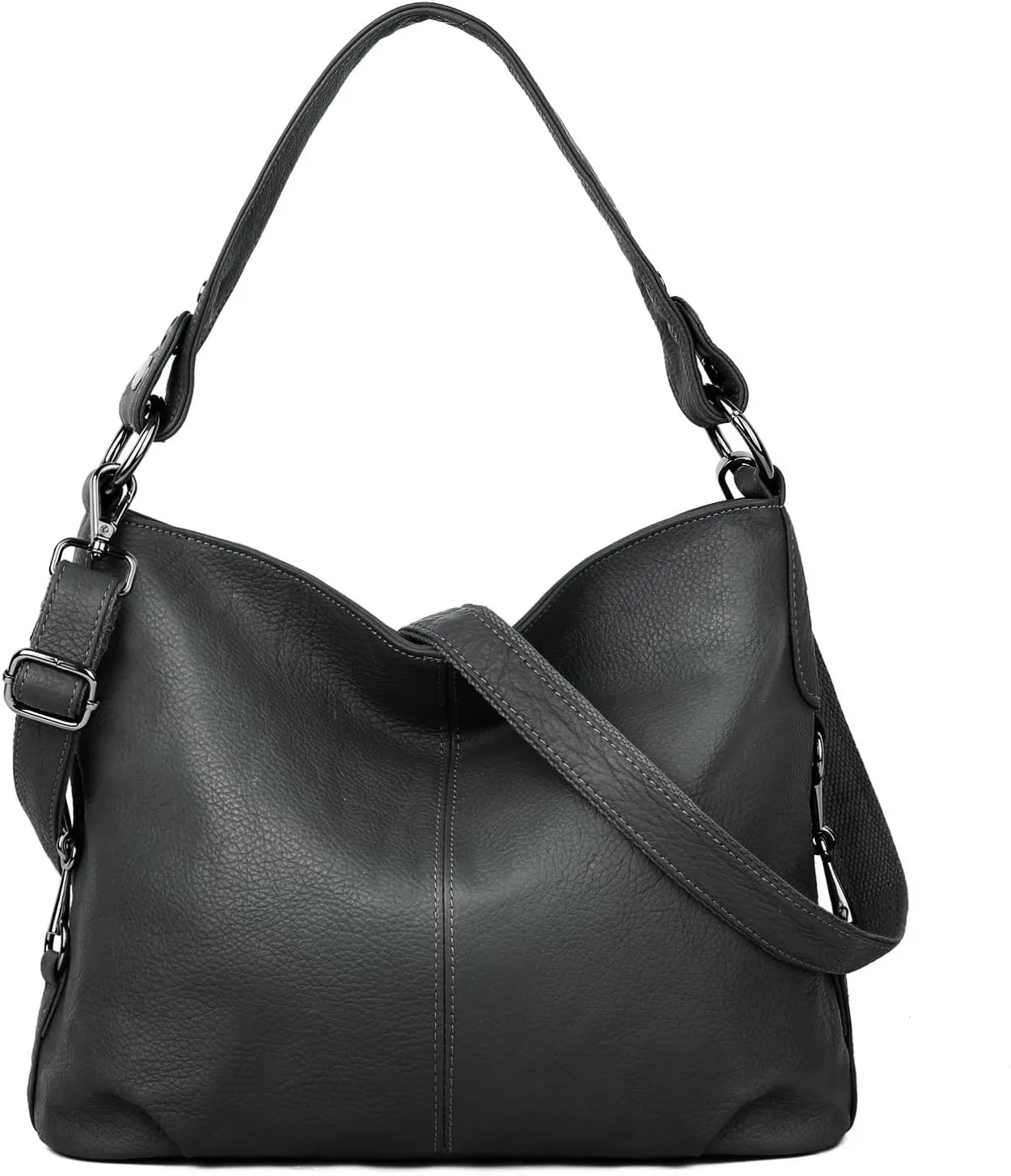 YALUXE Genuine Leather Shoulder Bags Stylish Hobo Handbags Purses Crossbody Bags for Women