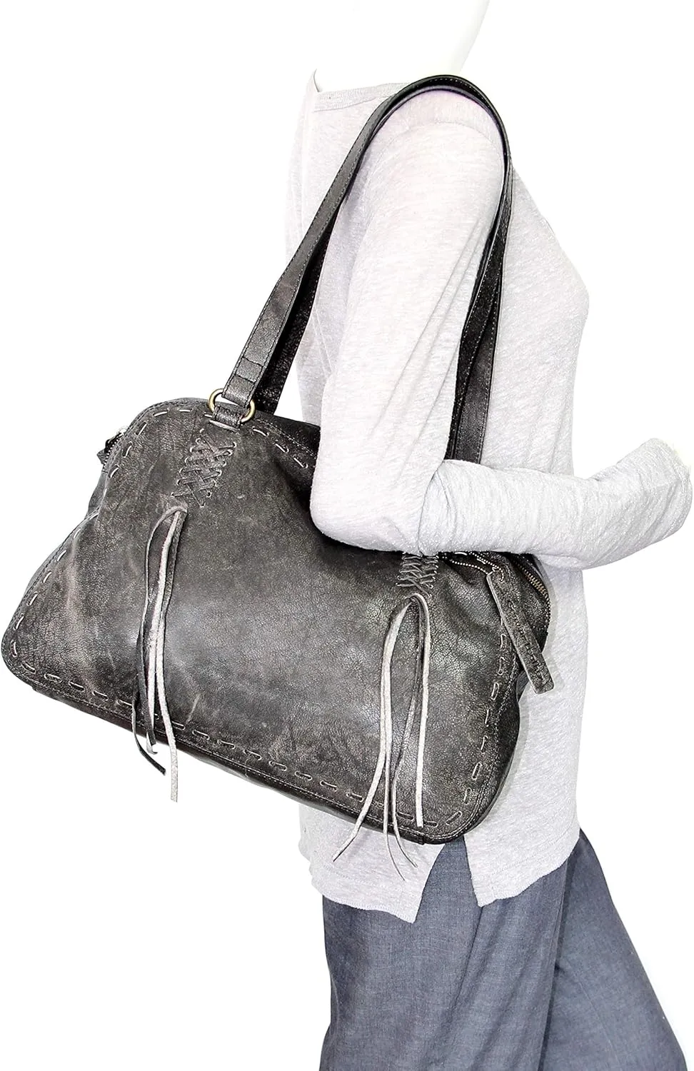 Yara Leather Bowler Bag
