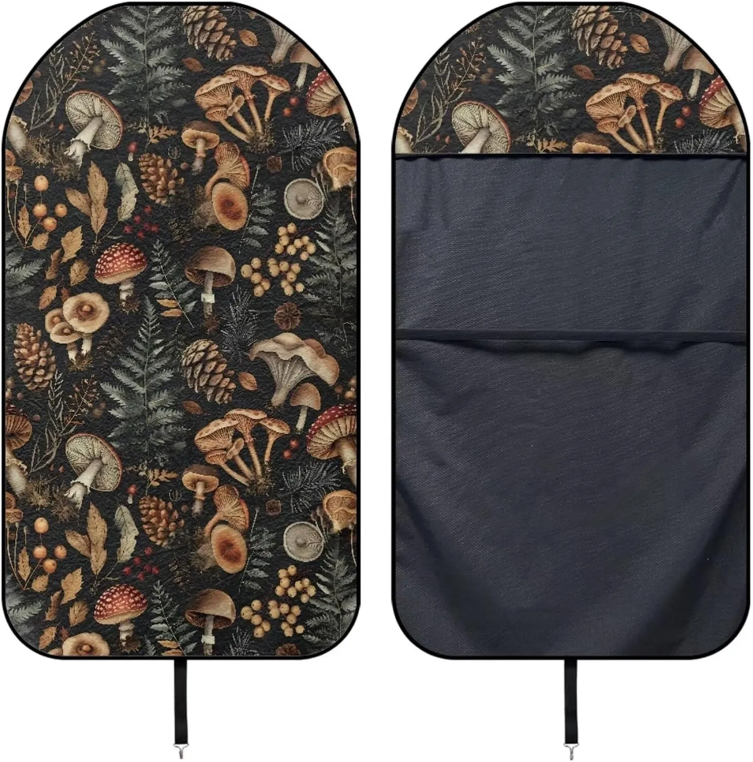 Yewattles Mushroom Pattern Non-Slip Bucket Towel Seat Cover Waterproof Sweat Seat Cover Universal Fit Car Van Sedan Truck SUV Running Hiking Swimming Gym Beach Surfing Activities Machine Washable